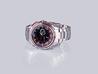 Image showing Watch on a grey background with reflection