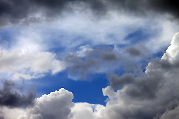 Image showing Rift in dark clouds