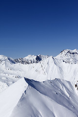 Image showing Winter mountains. Caucasus Mountains, Georgia, Gudauri.