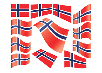 Image showing Norwegian flags