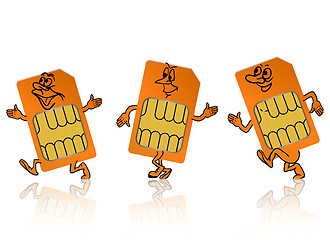 Image showing sim card in the form of little people 