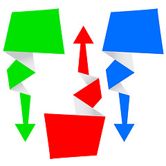 Image showing Abstract origami arrow.
