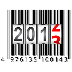 Image showing 2013 New Year counter, barcode, vector.