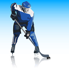 Image showing Ice hockey players. Vector illustration