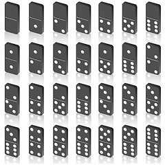 Image showing A set of dice for a game of dominoes. 