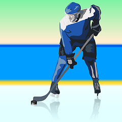 Image showing Ice hockey players. Vector illustration
