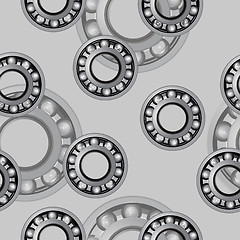 Image showing vector bearings illustration. Seamless wallpaper.