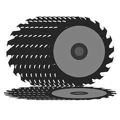 Image showing Circular saw blade on a white background. 