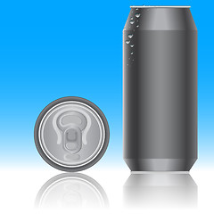 Image showing Aluminum packaging for beverages. Vector.