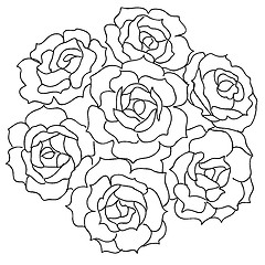 Image showing Large bouquet of roses. vector