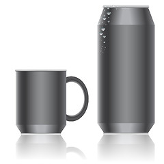 Image showing Aluminum packaging for beverages. Vector.