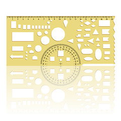 Image showing protractor ruler on a white background.