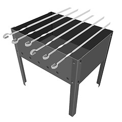 Image showing  barbecue grill on a white background. 