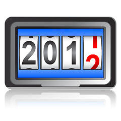 Image showing 2012 New Year counter, vector.