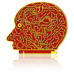 Image showing abstract vector background with high tech circuit board