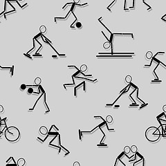 Image showing sport icons. Seamless wallpaper.