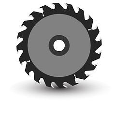 Image showing Circular saw blade on a white background.