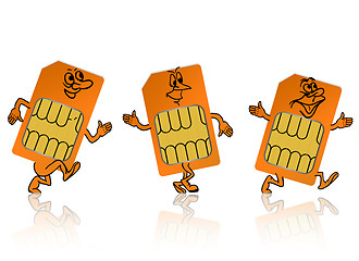 Image showing sim card in the form of little people 