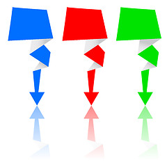 Image showing Abstract origami arrow.