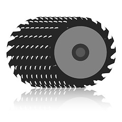 Image showing Circular saw blade on a white background. 