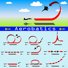 Image showing Aerobatics airplane on blue sky background