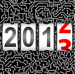 Image showing 2013 New Year counter, vector. 