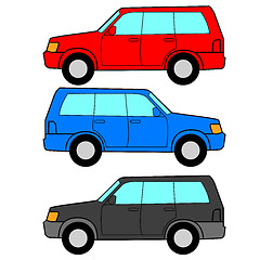 Image showing Set of vector icons - transportation symbols.