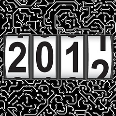 Image showing 2012 New Year counter, vector.