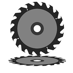 Image showing Circular saw blade on a white background. 