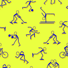 Image showing sport icons. Seamless wallpaper.