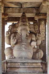 Image showing sculpture at Kadalekalu Ganesha Temple