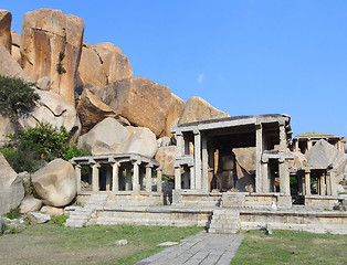 Image showing Nandi Temple at Vijayanagara