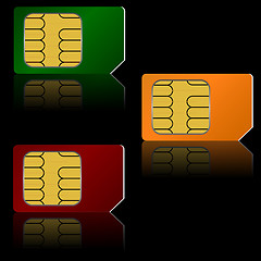 Image showing Set vector SIM cards.