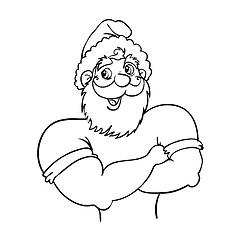 Image showing Muscular Santa Claus 