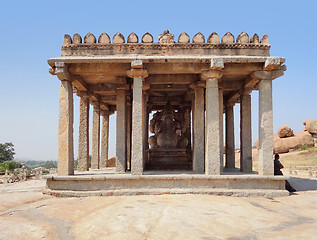 Image showing Kadalekalu Ganesha Temple at Vijayanagara