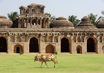 Image showing Elephant stables at Vijayanagara