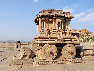 Image showing stone chariot at Vittala Temple