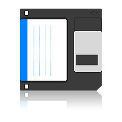 Image showing  Old floppy disc for computer data storage