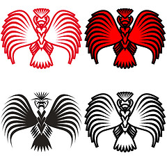 Image showing Eagle symbols and tattoo, vector illustration.