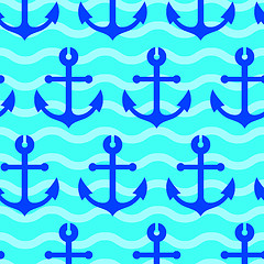 Image showing seamless wallpaper with sea anchors