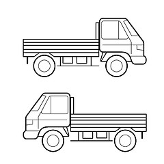 Image showing Car , vector black lines over white background