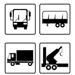 Image showing collection of transport icons