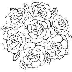 Image showing Large bouquet of roses. vector