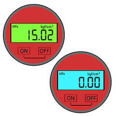 Image showing The modern digital gas manometer 