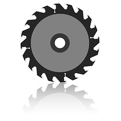 Image showing Circular saw blade on a white background. 