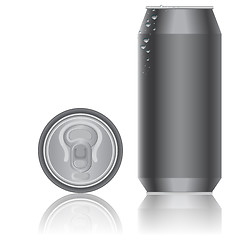 Image showing Aluminum packaging for beverages. Vector.