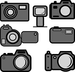 Image showing A set of digital cameras