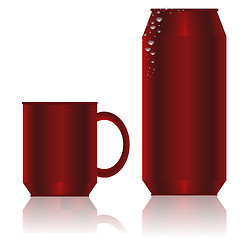 Image showing Aluminum packaging for beverages. Vector.