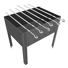 Image showing  barbecue grill on a white background.