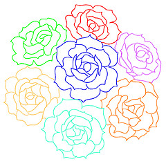 Image showing Large bouquet of roses. vector